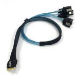 Supermicro Slimline x8 Straight to 4x SATA Cable - 60cm / 50cm / 50cm / 60cm Sideband