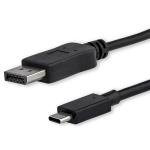 StarTech.com CDP2DPMM1MB 4K 60Hz - HBR2 USB-C to DisplayPort Cable - 1m (3ft) - Black DP 1.2 Alt Mode - USB-C to DP - Thunderbolt 3 Compatible