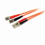 StarTech.com FIBLCST3 Multimode 62.5/125 - LSZH Fiber Optic Cable - 3m Multimode 62.5/125 Duplex Fiber Patch Cable LC-ST - LSZH - 10G Networks
