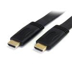 StarTech.com HDMM5MFL 4K 30Hz HDMI Cable with Ethernet - 5m - Black Flat High Speed HDMI Cable HDMI Male to Male - Flat HDMI Cable - 4K 30Hz - Ethernet