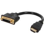 StarTech HDDVIMF8IN HDMI Male to DVI Female Adapter - 20 cm - 1080p DVI-D Gender Changer Cable -  HDDVIMF8IN