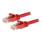 StarTech.com N6PATC3MRD Cat6 - 10GbE - 100W PoE++ Ethernet Cable - 3m - Red Gigabit Ethernet Wire / 650MHz 100W PoE++ RJ45 UTP Category 6 Network / Patch Cord Snagless with Strain Relief Fluke Tested UL / TIA Certified - Male to Male