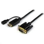 StarTech.com HD2VGAMM3 1920x1080 - Active HDMI to VGA Cable - 1m (3ft) - Black HDMI to VGA Active Converter Cable - Male to Male - 1920x1080