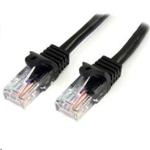 StarTech.com 45PAT1MBK Cat5e Patch Cable - 1m - Black Snagless - UTP - RJ45 Connectors