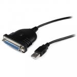 StarTech.com ICUSB1284D25 USB to Parallel Adapter Cable - 1.8m (6ft) USB to DB25 Parallel Printer Adapter Cable - Male to Female - Add a DB25 parallel port to any PC or laptop with a free USB port