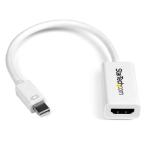 StarTech MDP2HD4KSW Mini DisplayPort to HDMI Adapter - Active mDP to HDMI Video Converter - 4K 30Hz - Mini DP or Thunderbolt 1/2 Mac/PC to HDMI Monitor/TV/Display - mDP 1.2 to HDMI Adapter Dongle - White
