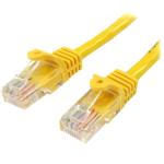 StarTech.com 45PAT50CMYL Cat5e Patch Cable - 50cm - Yellow Snagless - RJ45 Connectors