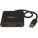 StarTech USB32HD2 USB to HDMI Adapter - USB to Dual HDMI Adapter - USB3.0 to HDMI - External Video  Card - 4K - Use this USB adapter to connect two independent HDMI displays to a single USB port