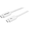 StarTech.com TBLT3MM2MW 20Gbps Thunderbolt 3 Cable - 2m - White 20Gbps - White - Thunderbolt - USB-C - DisplayPort StarTech.com TBLT3MM2MW 20Gbps Thunderbolt 3 Cable - 2m - White 20Gbps - White - Thunderbolt - USB-C - DisplayPort