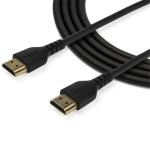 StarTech.com RHDMM2MP HDMI 2.0 - 4K 60Hz HDMI Cable - 2m - Black Premium Certified - Ethernet - Durable - High Speed - UHD 4K 60Hz - HDR - Rugged - Aramid Fiber - TPE - Ultra HD Monitors - TVs - Displays