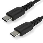 StarTech.com RUSB2CC2MB USB 2.0 - 480Mbps - 60W USB-C Cable - 2m - Black Durable - Fast Charge - Sync - USB 2.0 - Type C - Laptop Charger Cord - TPE Jacket - Aramid Fiber - M/M - 60W - Samsung S10 - S20 - iPad Pro - MS Surface