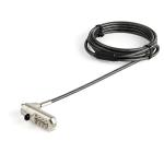 StarTech.com LTLOCKNANO Laptop Cable Lock - 2m - Nano Slot Compatible 4 Digit Combination Security Cable Lock - Serialized Anti-Theft Vinyl Coated Steel Cable Lock for Nano Slot Computer/Device
