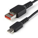 StarTech.com USBSCHAC1M USB 2.0 - 480Mbps USB-A to USB-C Cable - 1m Secure Charge - USB-C to USB-A