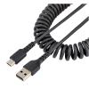 StarTech.com R2ACC-1M-USB-CABLE USB 2.0 - 480Mbps USB-A to USB-C Cable - 1m - Black Coiled - Heavy Duty - Fast Charge - Sync - USB 2.0 - Rugged Aramid Fiber - Durable Male to Male - Black StarTech.com R2ACC-1M-USB-CABLE USB 2.0 - 480Mbps USB-A to USB-C Cable - 1m - Black Coiled - Heavy Duty - Fast Charge - Sync - USB 2.0 - Rugged Aramid Fiber - Durable Male to Male - Black