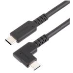 StarTech.com RUSB31CC1MBR USB 3.1 Gen 2 - 10Gbps - 60W USB-C Cable - 1m - Black Rugged - Right Angle - USB-C Cable - 3ft - USB 3.1 Gen 2 - 10Gbps - 60W