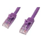 StarTech.com N6PATC2MPL Cat6 - 10GbE - 100W PoE++ Ethernet Cable - 2m - Purple Gigabit Ethernet Wire / 650MHz 100W PoE++ RJ45 UTP Category 6 Network / Patch Cord Snagless with Strain Relief Fluke Tested UL / TIA Certified - Male to Male