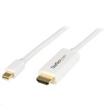 StarTech MDP2HDMM2MW 6ft (2m) Mini DisplayPort to HDMI Cable - 4K 30Hz Video - mDP to HDMI Adapter Cable - Mini DP or Thunderbolt 1/2 Mac/PC to HDMI Monitor - mDP to HDMI Converter Cord - White