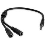 StarTech.com MUYHSMFF 3.5mm 4-Position to 2x 3-Position Headset Splitter Adapter - Unknown Headset adapter for headsets with separate headphone / microphone plugs 3.5mm 4 position to 2x 3 position 3.5mm / Male to Female