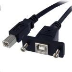 StarTech.com USBPNLBFBM3 USB 2.0 - 480Mbps USB-B Panel Mount Cable - 1m Panel Mount - USB-B to USB-B - F/M