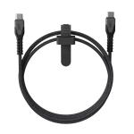 Urban Armor Gear 1.5M 60W USB-C to USB-C PD Rugged Kelvar Cable- Black/Gray - Reinforced Kevlar core & double-braided nylon exterior provides strength and durabilit, Supports 60W PD Fast Charging & 480 Mbps data transfer,