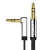 UGREEN AV119 3.5mm Audio Stereo Extension Cable - 5m - Black - Straight to Right Angle UGREEN AV119 3.5mm Audio Stereo Extension Cable - 5m - Black - Straight to Right Angle