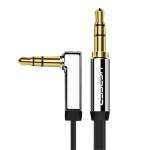UGREEN AV119 3.5mm Audio Stereo Extension Cable - 5m - Black - Straight to Right Angle