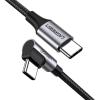 UGREEN 60W PD - 3A USB-C Cable - 1m - Grey / Black Angled - Nylon Braided - Aluminum Case UGREEN 60W PD - 3A USB-C Cable - 1m - Grey / Black Angled - Nylon Braided - Aluminum Case