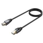Unitek C18149AGY03-1.5M Cat8 RJ45 Patch Cable - 1.5m - Black SSTP - 26AWG - Up to 40 Gigabit Ethernet - 2000MHz - Gold-Plated Shielded RJ45 Connectors - RoHS Compliant - PoE Compatible