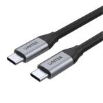 Unitek C14091ABK USB 3.1 Gen1 USB-C Cable - 2m - Space Grey + Black Up to 100W PD - Up to 4K 60Hz - Up to 5Gbps