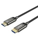 Unitek HDMI 2.1 HDMI Cable - 20m - Black Fiber Optic - Up to 8K 60Hz - Up to 48Gbps - 24K Gold-Plated Plug - Slim & Flexible - Alloy Housing
