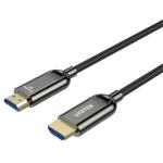 Unitek HDMI 2.1 HDMI Cable - 30m - Black Fiber Optic - Up to 8K 60Hz - Up to 48Gbps - 24K Gold-Plated Plug - Slim & Flexible - Alloy Housing
