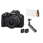 Canon EOS R50 Mirrorless Camera Vlogger Kit with 18-45mm Lens Includes RODE Wireless Microphone - PGYTECH Pro Vlog Tripod - Zhiyun Pocket LED Light - (RF-S 18-45mm f/4.5-6.3 IS STM Lens)
