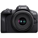 Canon EOS R100 Mirrorless Camera with 18-45mm Lens 24.2MP APS-C Sensor - 4K24p Video with Crop - FHD 60p - Wi-Fi & Bluetooth - (RF-S 18-45mm f/4.5-6.3 IS STM Lens)