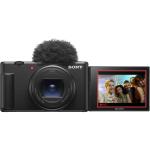 Sony ZV-1 II Digital Camera - Black 20.1MP 1" Exmor RS BSI CMOS Sensor, Wide-Angle 18-50mm-Equiv. f/1.8-4 Lens,  3" Side Flip-Out Touchscreen LCD - Built-in Wi-Fi