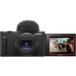 Sony ZV-1 II Digital Camera - Black 20.1MP 1" Exmor RS BSI CMOS Sensor, Wide-Angle 18-50mm-Equiv. f/1.8-4 Lens, 3" Side Flip-Out Touchscreen LCD - Built-in Wi-Fi