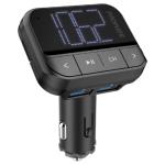Promate EZFM-2 Wireless In-Car FM Transmitter - Wireless with Dual USB-A ports, Supports Handsfree, Easy Plug-n-Play Remote Control, LCD Display