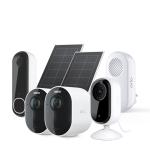 Arlo Ultra 4K Starter Kit - Include 2 x 4K Outdoor Cam with Solar Panel, 1 x 2K Indoor Cam, 1 x 2K Doorbell with Chime, 1 x Smart Hub with 128G Storage