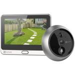 EZVIZ DP2 3M/2K Outdoor Wire-Free Smart Video Peephole Doorbell with 4.3"  Color DisplayTouch Screen 4,600 mAh Rechargeable Battery - Smart Human Motion Detection - Built-In Doorbell with Multiple Ringtones