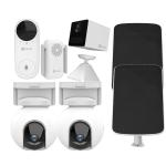 EZVIZ Home Security Advanced Wire-Free Kit Include 1 x Indoor  Camera / 1 x 2K+ Doorbell with Chime / 2 x 2K+ PT Cameras with Solar