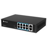 Milesight MS-S0208-GL  8 Port 100Mbps 802.3af/at 120 Watt PoE Switch with dual Gigabit Uplinkports