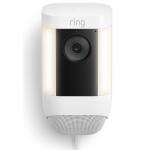 RING Spotlight Cam 2K Pro Plug In - White - Built In Siren - Dual Band Wifi - Colour Night Vision - Two Way Talk - 2 LED Spotlights +3D Motion Detection - Bird's Eye View