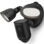 RING Floodlight Cam 2K Wired Pro - Black - Colour Night Vision - Two Way Talk Audio - 110dB Siren - 2000 Lumens
