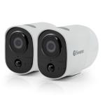 Swann Xtreem Wire-Free Smart Security Camera with 16GB MicroSD Card - 2 Pack, 1080p, Heat & Motion-Sensing, 2-Way Talk, MicroSD Slot (Max. 64G), Free Cloud & Local Recording