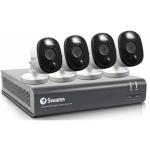 Swann 2MP/1080p 4 Channel DVR Security System: DVR-4580 with 1TB HDD & 4 x 1080p Heat & Motion Sensing Warning Light Security Cameras PRO-1080MSFB