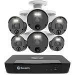 Swann Master-Series 8MP/4K 8 Channel NVR Security System: NVR-8580 with 2TB HDD & 6 x NHD-875WLB Bullet Camera