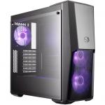 Cooler Master MasterBox MB500 RGB ATX MidTower Gaming Case CPU Cooler Support Upto 160mm, Graphs Crad Support Upto 400mm, Supports Upto 360mm Radiator, Tempered Glass, 7X PCI Slots, 3X 120cm RGB Fan Pre-installed, Front 2X USB 3.0, & HD Aud