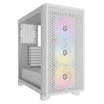 Corsair 3000D RGB White Mid Tower  Gaming Case Tempered Glass, 3x 120mm ARGB Fan CPU Cooler Support Upto 170mm, GPU Support Upto 360mm, 7 +2 (Vetical) PCI Slot, 360mm Radiator Supported, Front I/O: 2x USB, HD Audio