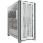 Corsair 4000D Airflow White ATX MidTower Gaming Case Tempered Glass, CPU Cooler Supports Upto 170mm, GPU Supports Upto 360mm, 7+2(Vertical) PCI Slot, 360mm Radiator Supported, Front: 1X USB, 1X Type C, HD Audio, NO PSU