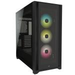 Corsair iCUE 5000X RGB Black ATX MidTower Gaming Case Tempered Glass, 3X A-RGB Fan Pre Installed, CPU Cooler Supports Upto 170mm, GPU Supports Upto 420mm, 360mm Radiator Supported, 7+2 (Vertical) X PCI Slots, Front I/O: 2X USB, 1X Type C, H