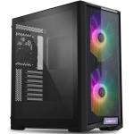 Lian Li Lancool 215 ATX MidTower Gaming Case Tempered Glass, 2 X 200mm RGB Fans, CPU Cooler Supports Upto 166mm, Graphics Card Support Upto 370mm Length, 7X PCI Slots, 360 Rad Supported,  Front: 2X USB, HD Audio, NO PSU